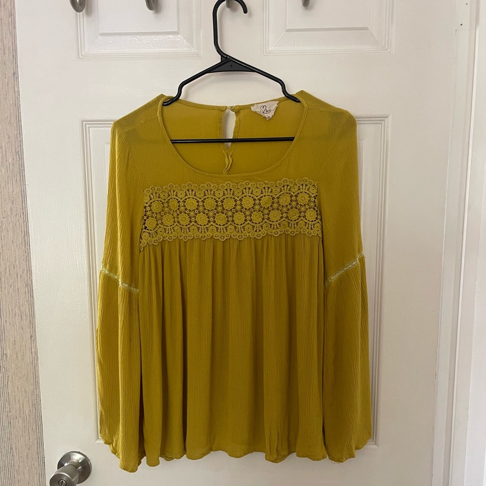 Yellow Boho Top